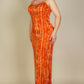 Tie Dye Printed Cami Bodycon Maxi Dress