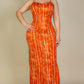 Tie Dye Printed Cami Bodycon Maxi Dress