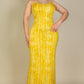 Tie Dye Printed Cami Bodycon Maxi Dress