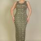Tie Dye Printed Tank Bodycon Maxi Dress