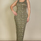 Tie Dye Printed Tank Bodycon Maxi Dress