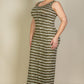 Tie Dye Printed Tank Bodycon Maxi Dress