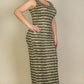 Tie Dye Printed Tank Bodycon Maxi Dress