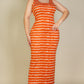 Tie Dye Printed Tank Bodycon Maxi Dress