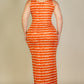Tie Dye Printed Tank Bodycon Maxi Dress