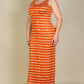 Tie Dye Printed Tank Bodycon Maxi Dress