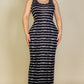 Tie Dye Printed Tank Bodycon Maxi Dress