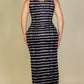 Tie Dye Printed Tank Bodycon Maxi Dress