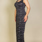 Tie Dye Printed Tank Bodycon Maxi Dress
