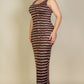Tie Dye Printed Tank Bodycon Maxi Dress