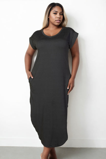 “Make Me Blush” V Neck Long Dress