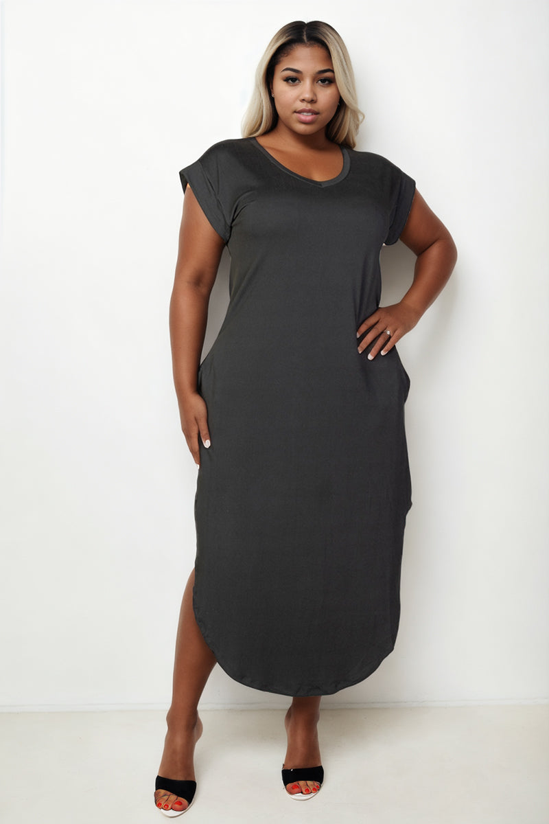 “Make Me Blush” V Neck Long Dress