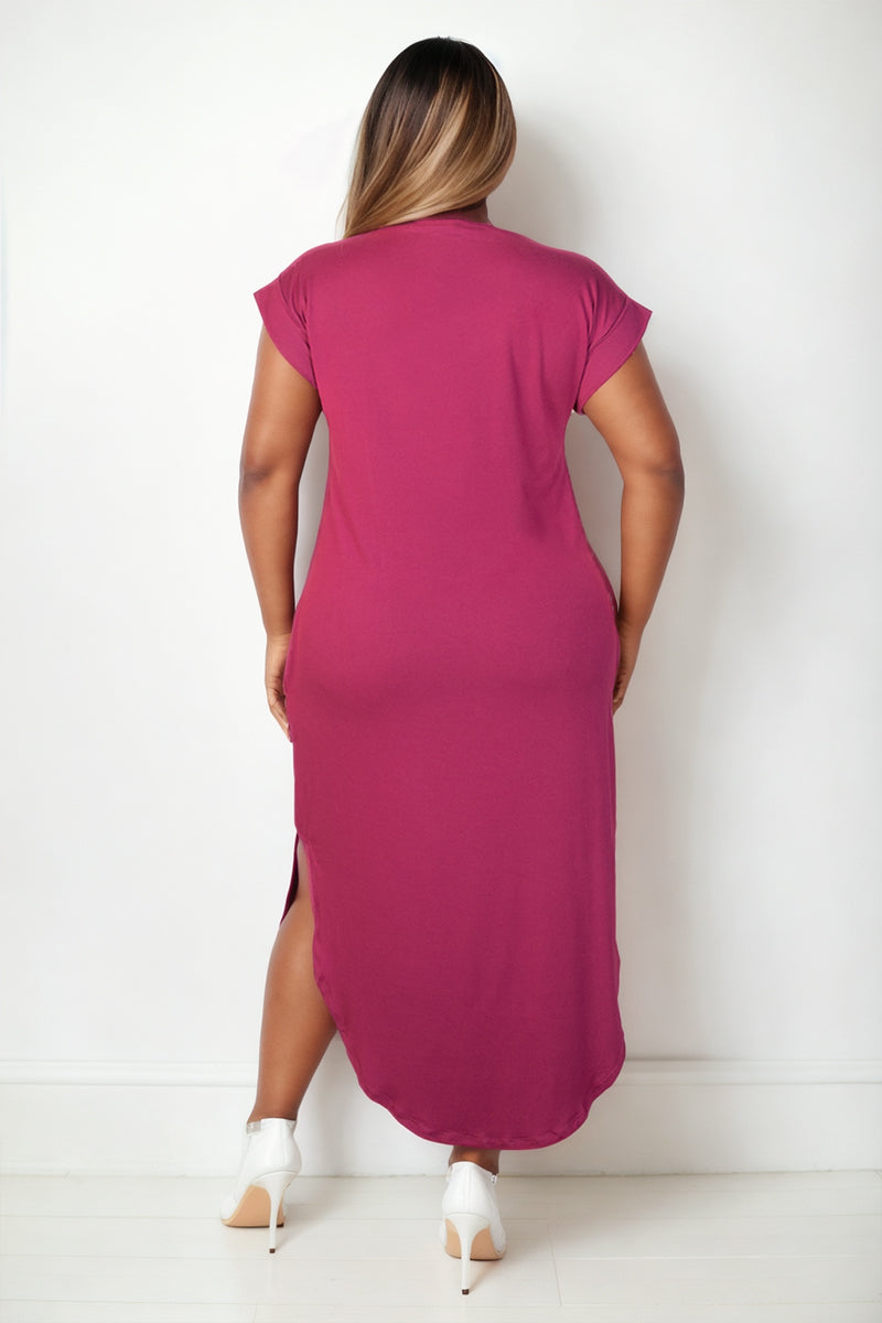 “Make Me Blush” V Neck Long Dress