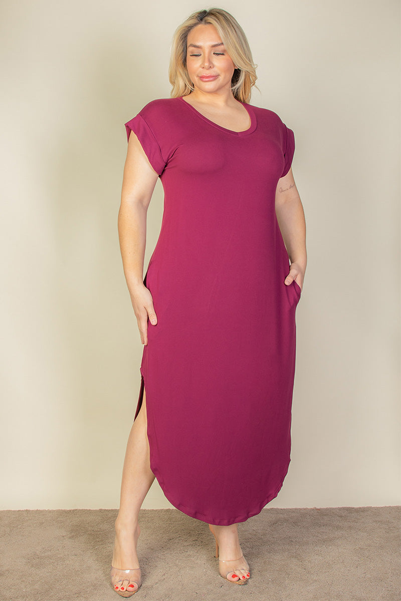 “Make Me Blush” V Neck Long Dress