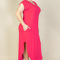 “Make Me Blush” V Neck Long Dress