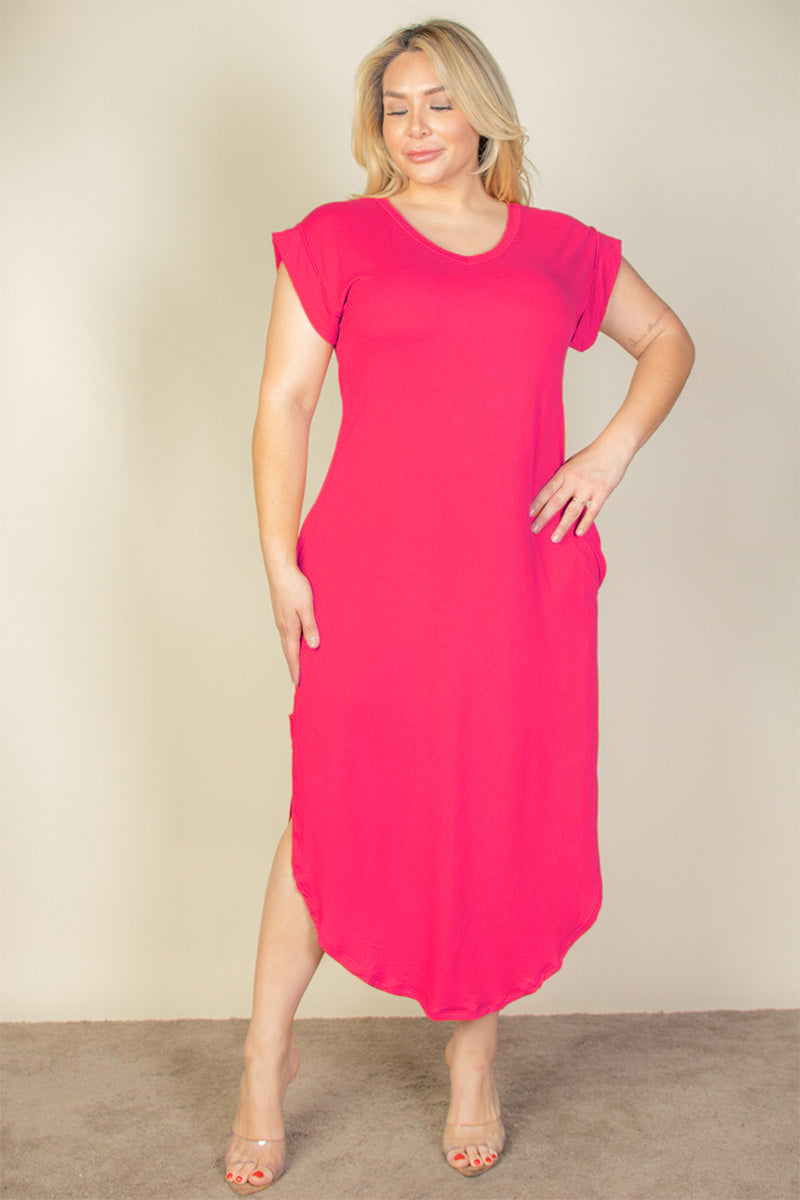 “Make Me Blush” V Neck Long Dress
