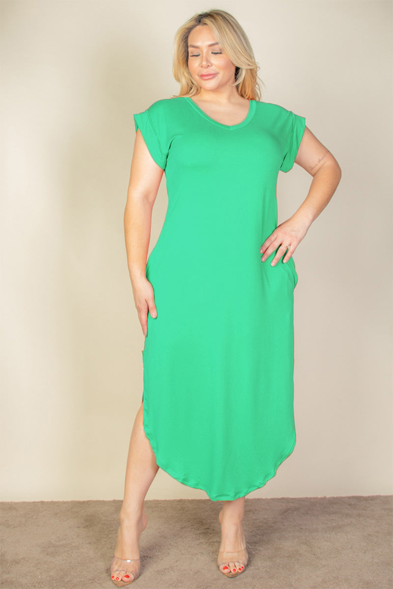 “Make Me Blush” V Neck Long Dress