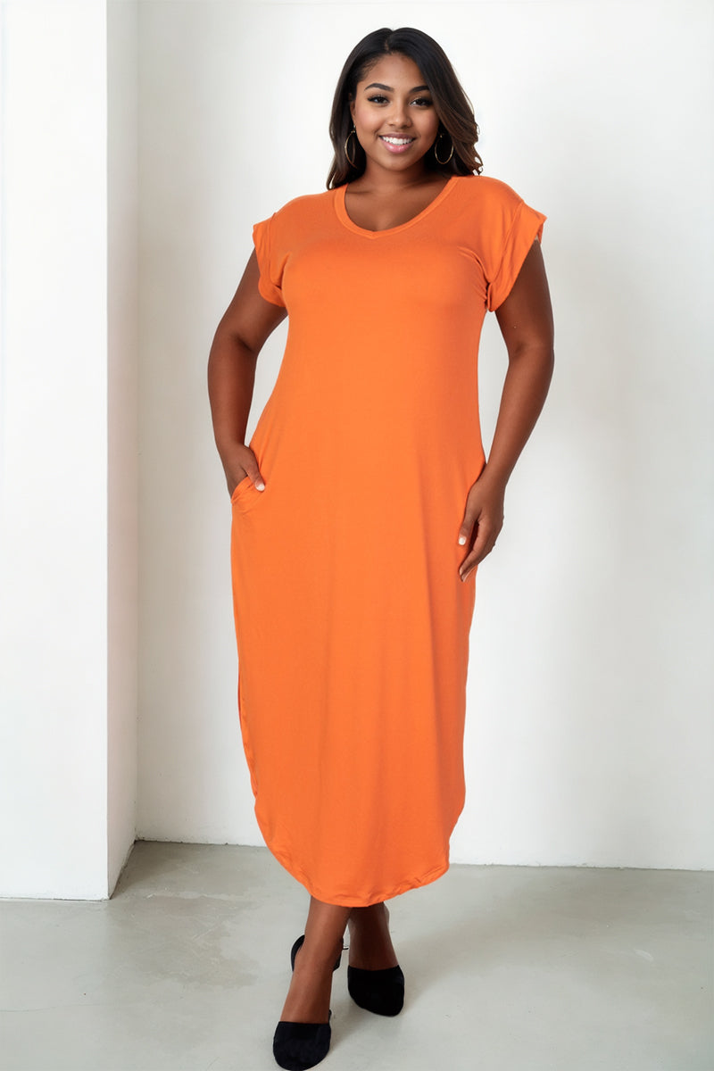 “Make Me Blush” V Neck Long Dress