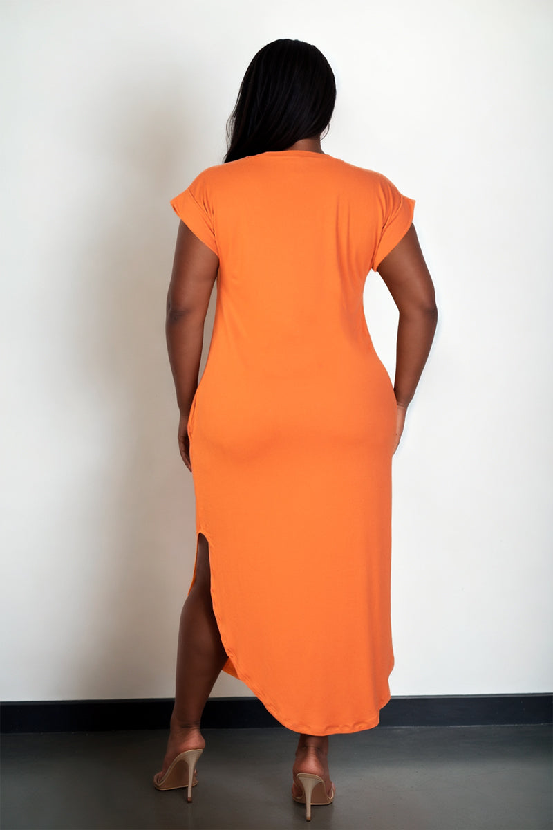 “Make Me Blush” V Neck Long Dress