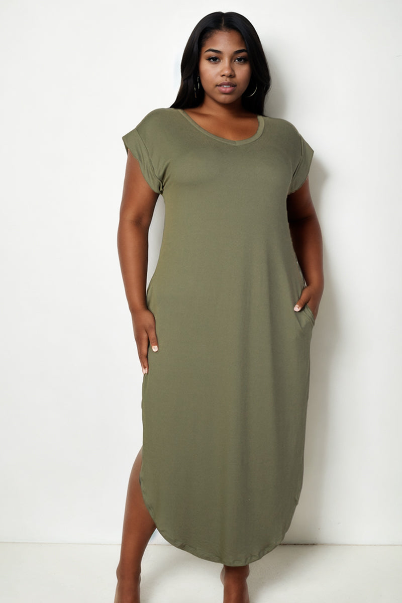“Make Me Blush” V Neck Long Dress