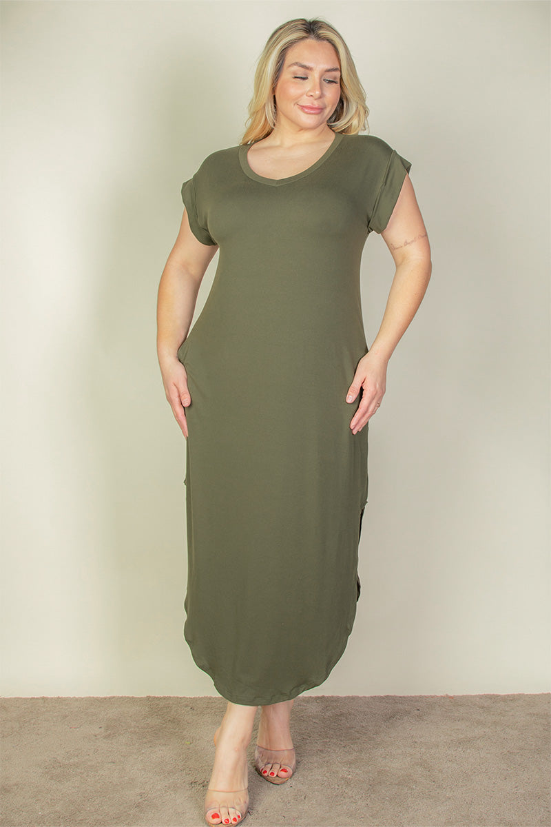 “Make Me Blush” V Neck Long Dress