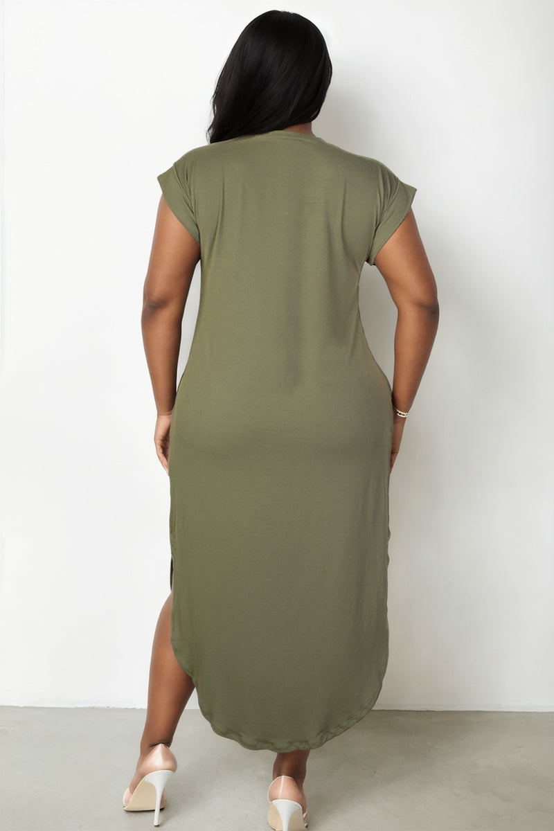 “Make Me Blush” V Neck Long Dress