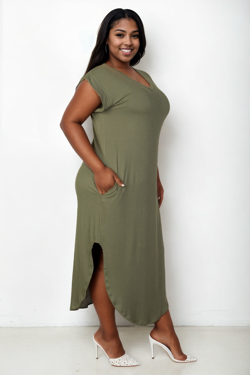 “Make Me Blush” V Neck Long Dress
