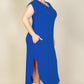“Make Me Blush” V Neck Long Dress