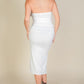 Solid Bodycon Split Hem Tube Dress