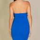 Ribbed Halter Neck Backless Bodycon Dress
