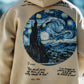 Starry Night Inspired Oversized Hoodie – Artistic Streetwear Unisex