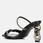 Big Plan Diamante Detail Mid Heel Sandals