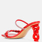 Big Plan Diamante Detail Mid Heel Sandals