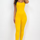 Criss-Cross Open Back Bodycon Jumpsuit