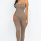Criss-Cross Open Back Bodycon Jumpsuit
