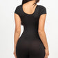 Short Sleeve Scoop Neck Bodycon Romper
