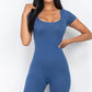 Short Sleeve Scoop Neck Bodycon Romper