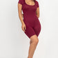 Short Sleeve Scoop Neck Bodycon Romper