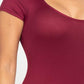 Short Sleeve Scoop Neck Bodycon Romper