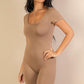 Short Sleeve Scoop Neck Bodycon Romper