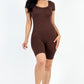 Short Sleeve Scoop Neck Bodycon Romper