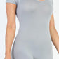 Short Sleeve Scoop Neck Bodycon Romper