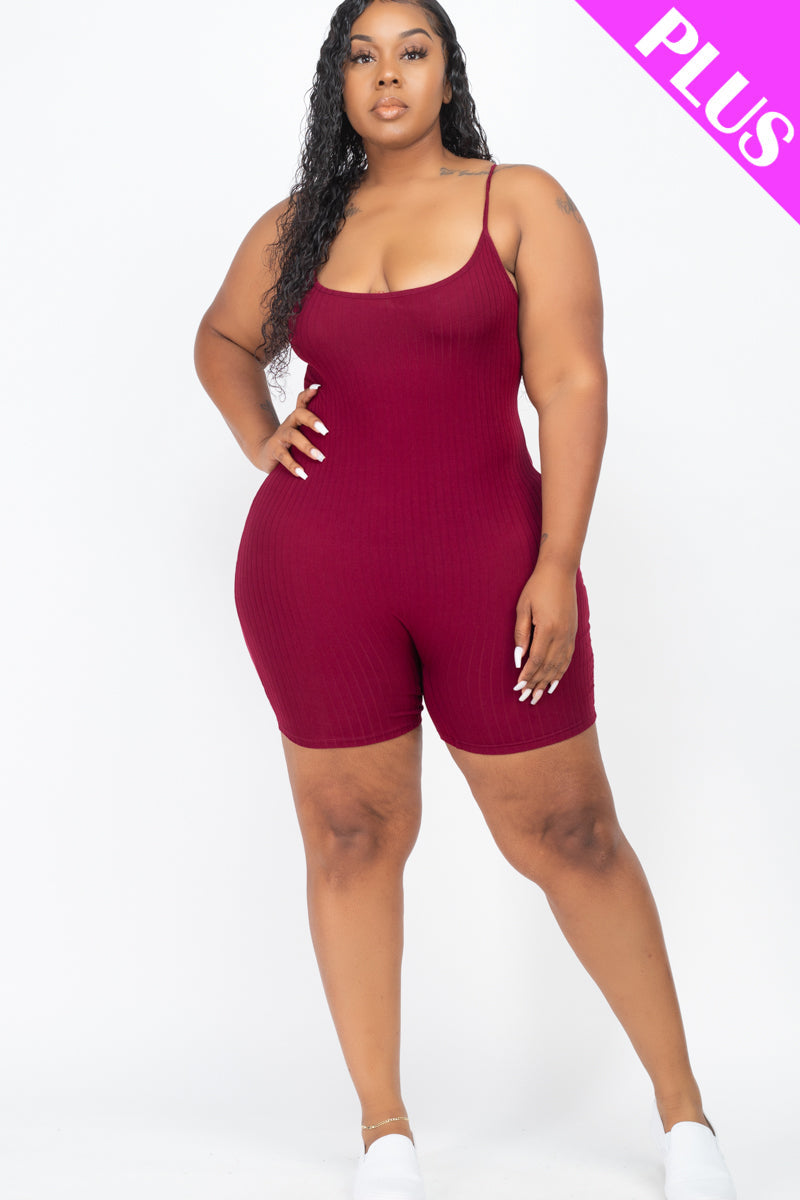 Ribbed Bodycon Romper