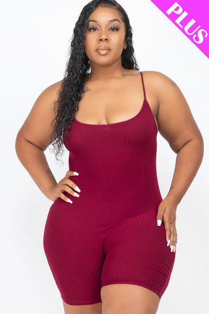 Ribbed Bodycon Romper