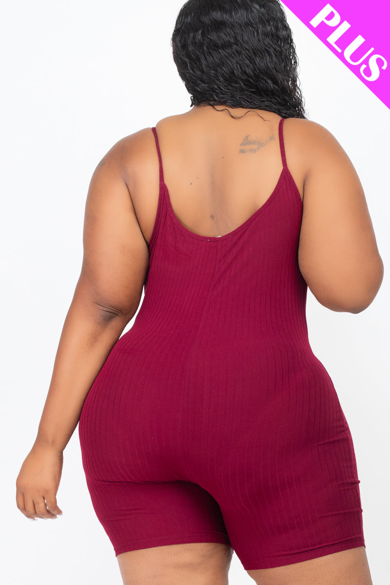 Ribbed Bodycon Romper