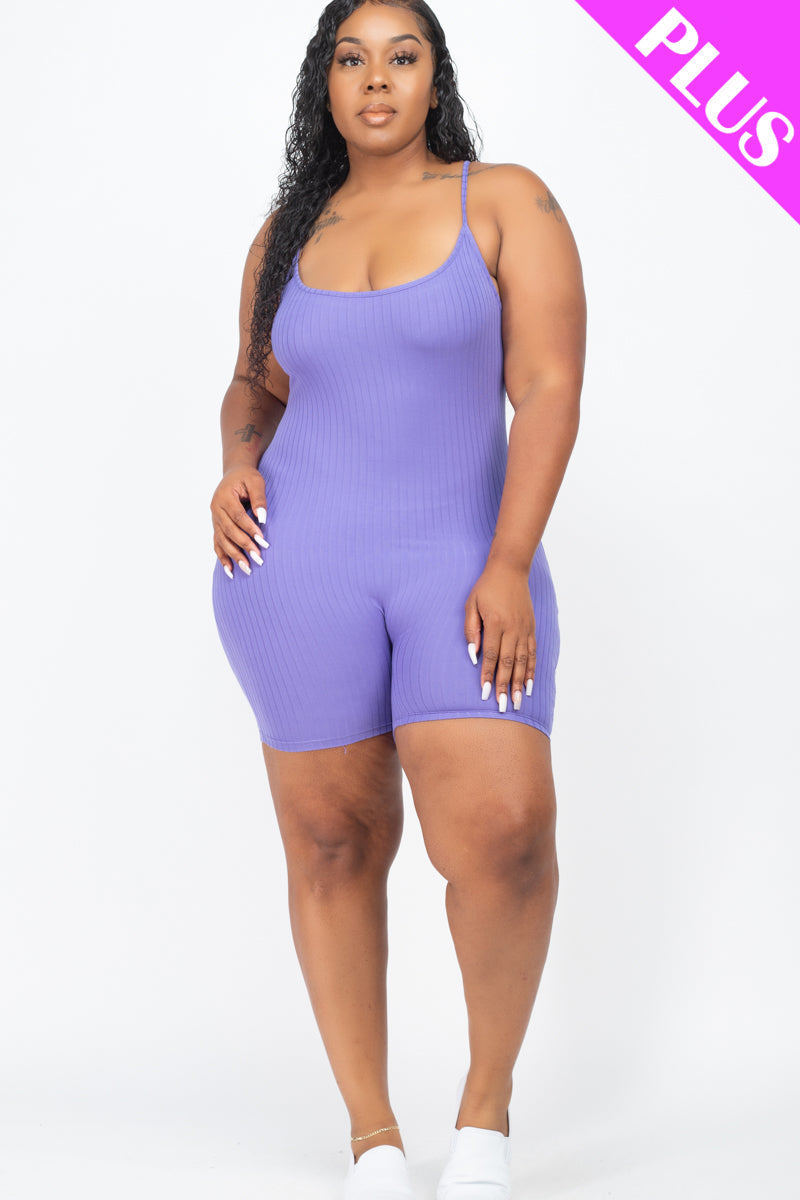 Ribbed Bodycon Romper