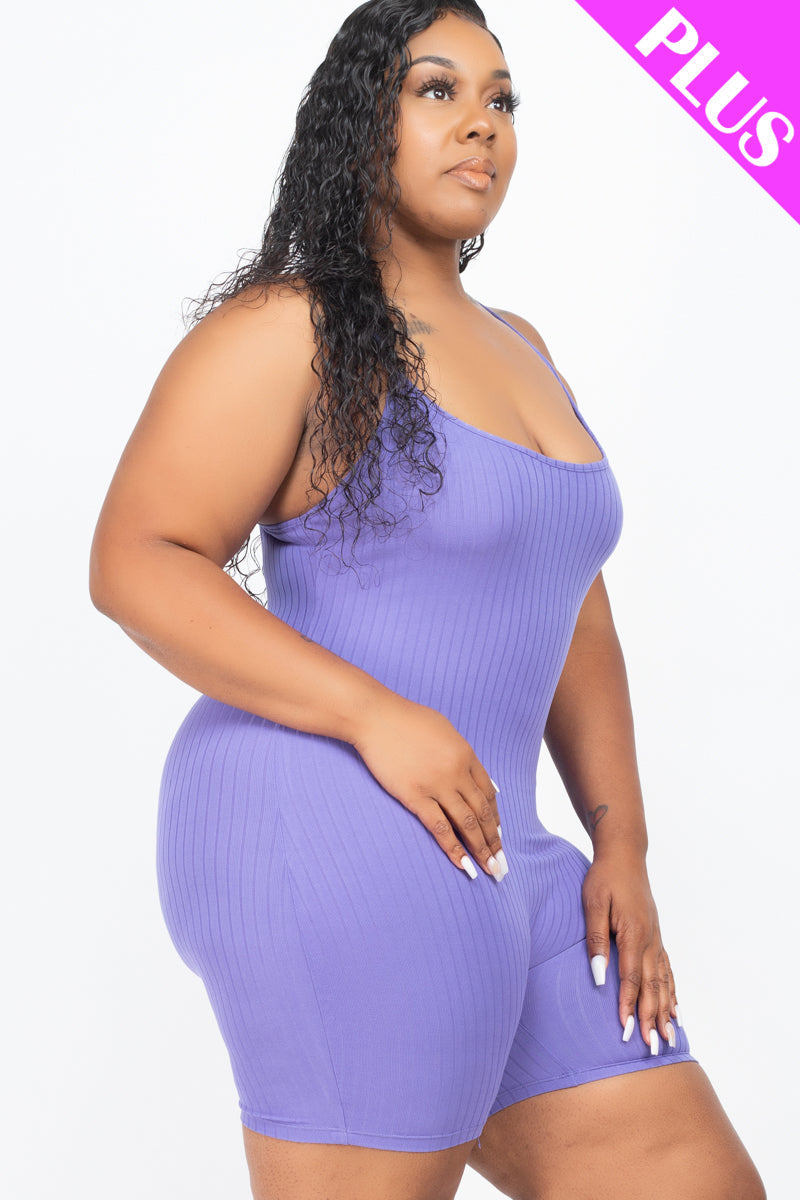 Ribbed Bodycon Romper