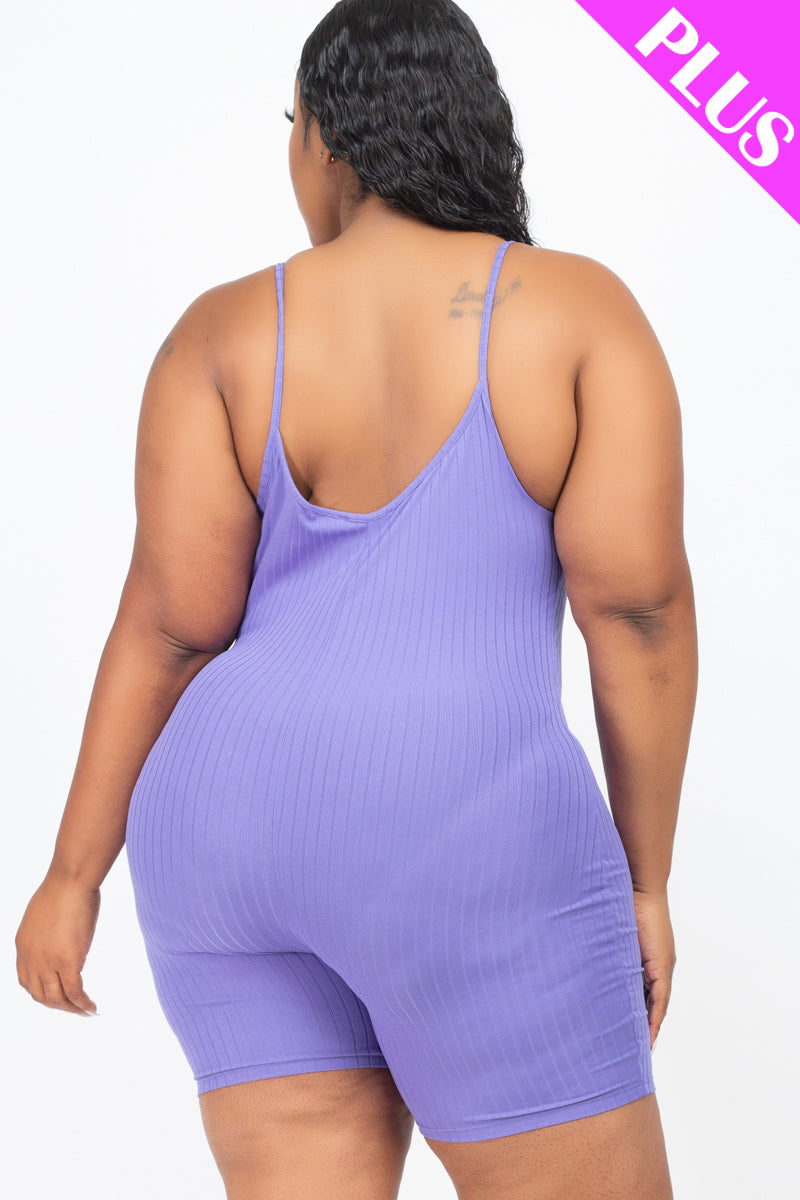 Ribbed Bodycon Romper