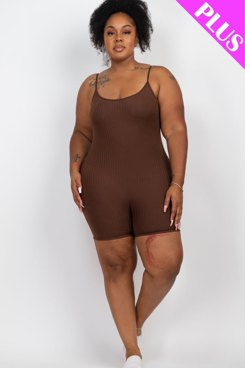 Ribbed Bodycon Romper