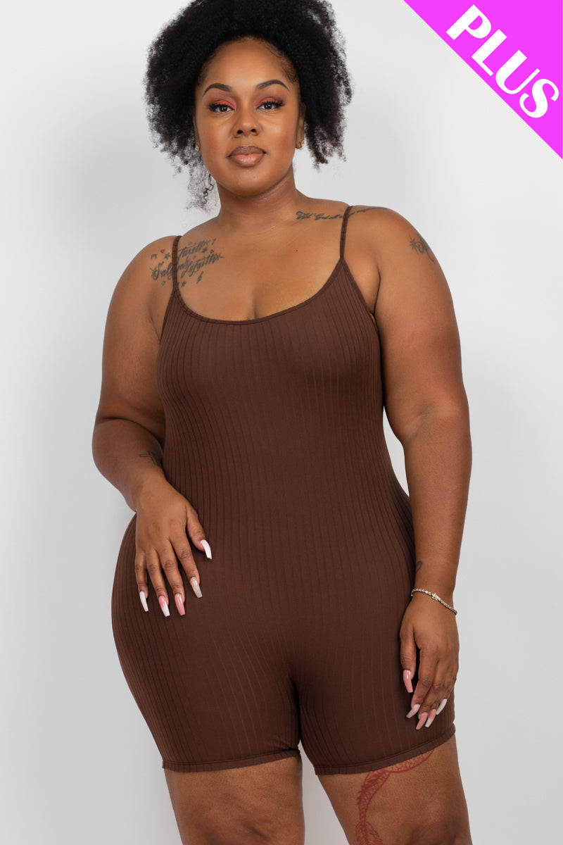 Ribbed Bodycon Romper